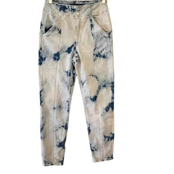 Veronica Beard Khaille Tie Dye High Rise Straight Leg Crop Jeans Size 25 NWT - Picture 2 of 14